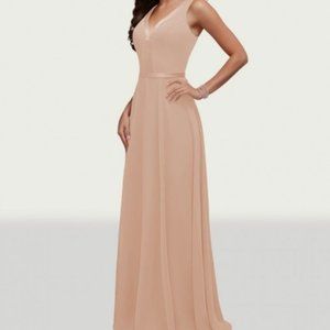 Christina Wu Sheer Back Gown in Rose Size 6